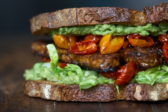A Vegetarian TLT Sandwich Inspired by the Classic BLT Sandwich